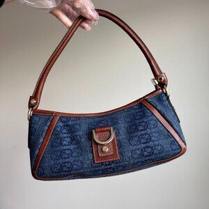 GUCCI Vintage D-Ring Abbey Denim Bag
